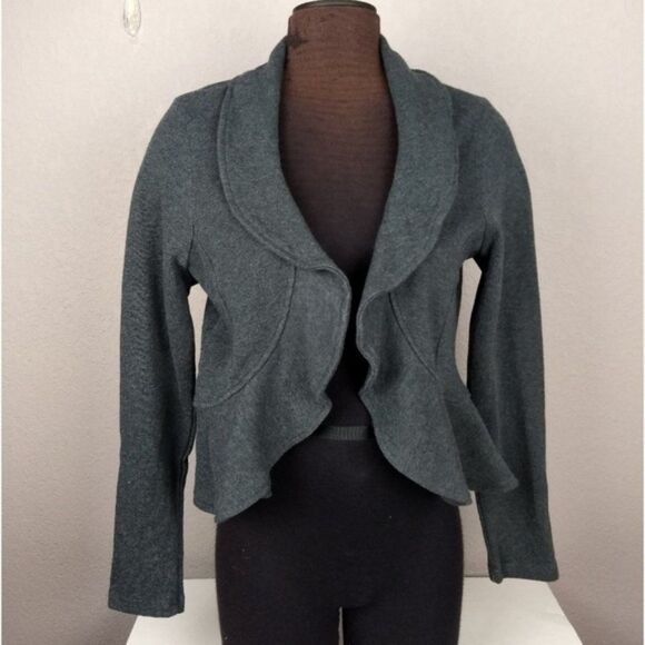 Torrid RUFFLE MILITARY BLAZER Gray size 00 (M/L) - Picture 3 of 10